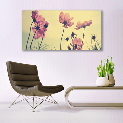 Tableaux sur verre Fleurs floral rose