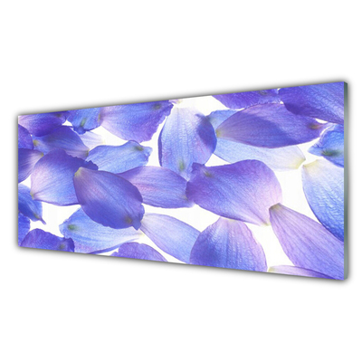 Tableaux sur verre Pétales floral violet