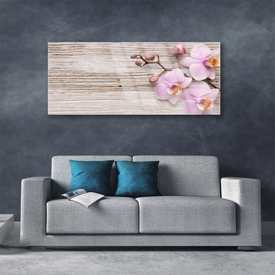 Tableaux sur verre Fleurs floral rose