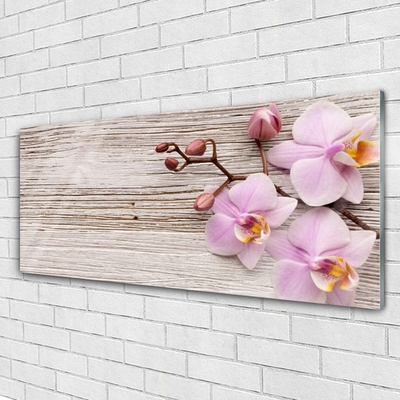 Tableaux sur verre Fleurs floral rose