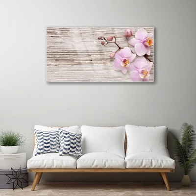 Tableaux sur verre Fleurs floral rose