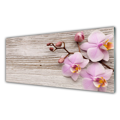 Tableaux sur verre Fleurs floral rose