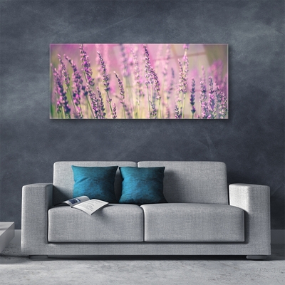 Tableaux sur verre Fleurs floral violet