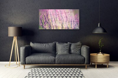 Tableaux sur verre Fleurs floral violet