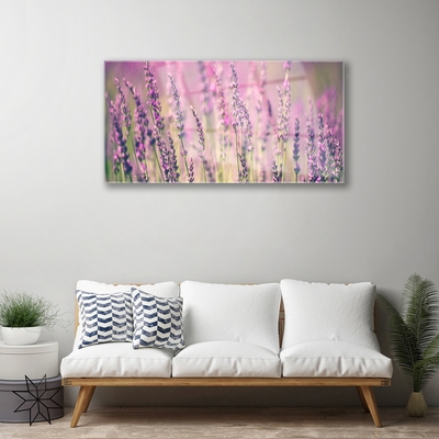 Tableaux sur verre Fleurs floral violet