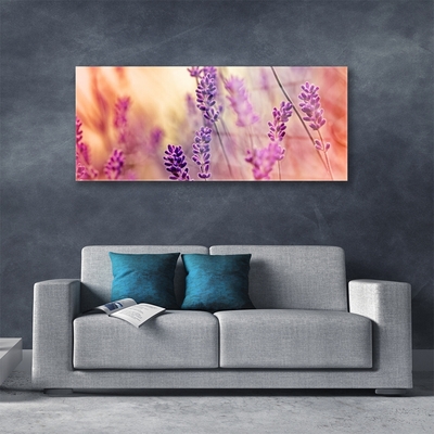 Tableaux sur verre Fleurs floral violet rose