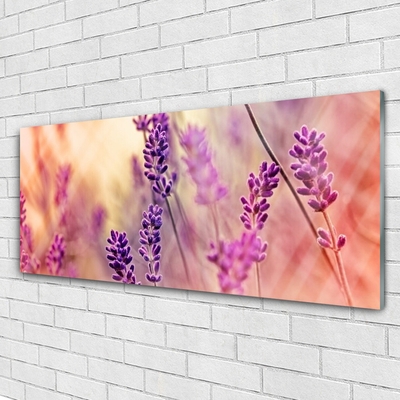 Tableaux sur verre Fleurs floral violet rose