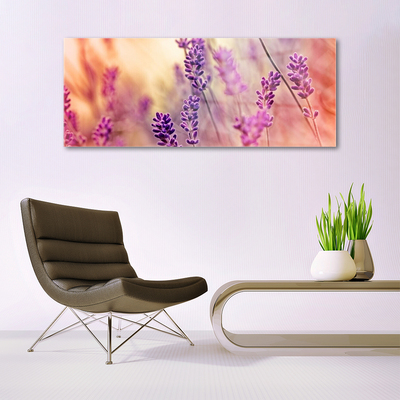 Tableaux sur verre Fleurs floral violet rose