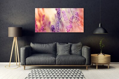 Tableaux sur verre Fleurs floral violet rose