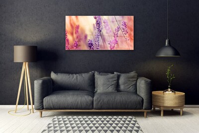 Tableaux sur verre Fleurs floral violet rose