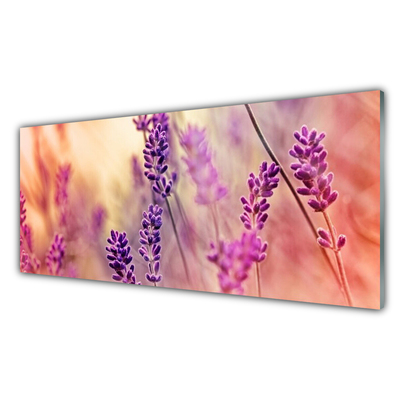 Tableaux sur verre Fleurs floral violet rose