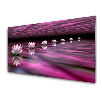 Tableaux sur verre Fleurs floral rose