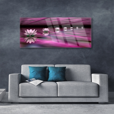 Tableaux sur verre Fleurs floral rose