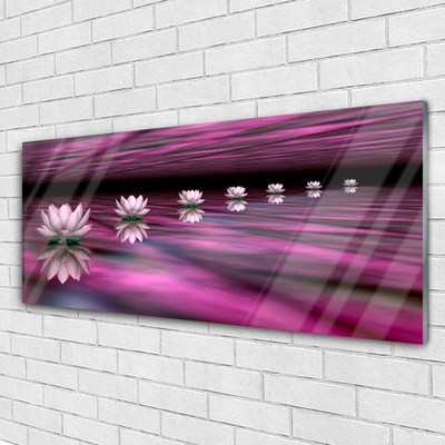 Tableaux sur verre Fleurs floral rose