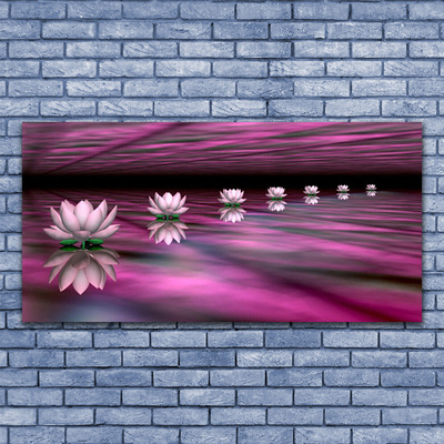 Tableaux sur verre Fleurs floral rose