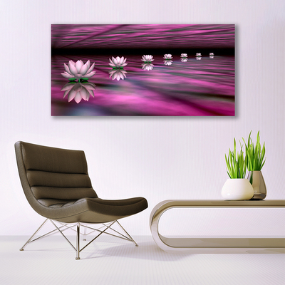 Tableaux sur verre Fleurs floral rose