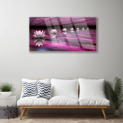 Tableaux sur verre Fleurs floral rose