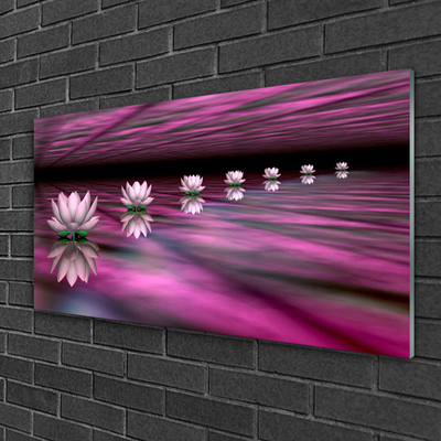 Tableaux sur verre Fleurs floral rose