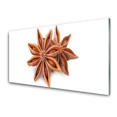 Tableaux sur verre Cannelle floral brun