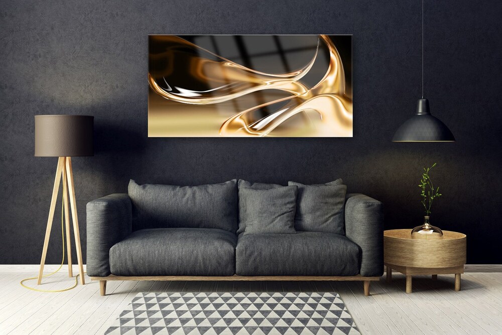 Image sur verre Tableau Abstrait art vert gris