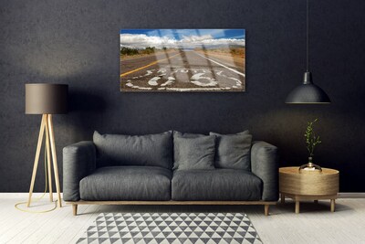 Tableaux sur verre Rue paysage gris blanc