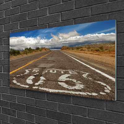 Tableaux sur verre Rue paysage gris blanc