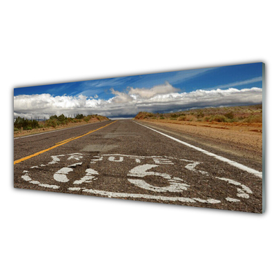 Tableaux sur verre Rue paysage gris blanc