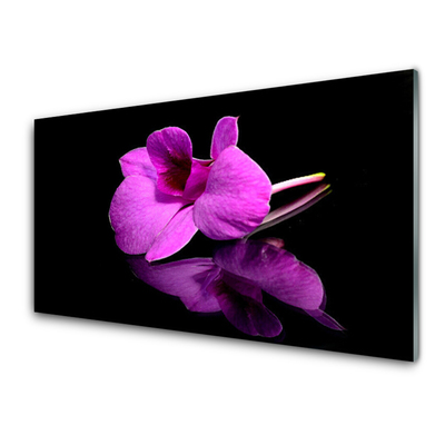 Tableaux sur verre Fleur floral rose