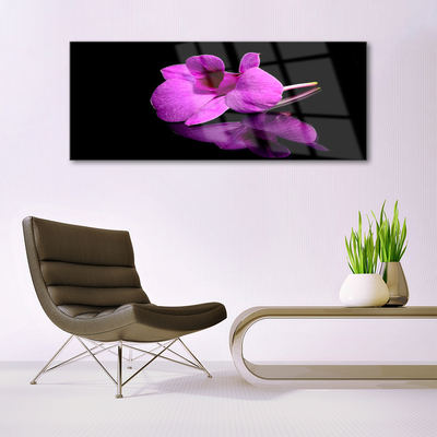 Tableaux sur verre Fleur floral rose