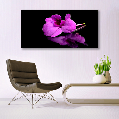 Tableaux sur verre Fleur floral rose