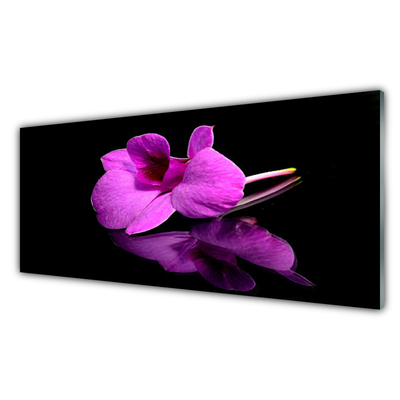 Tableaux sur verre Fleur floral rose