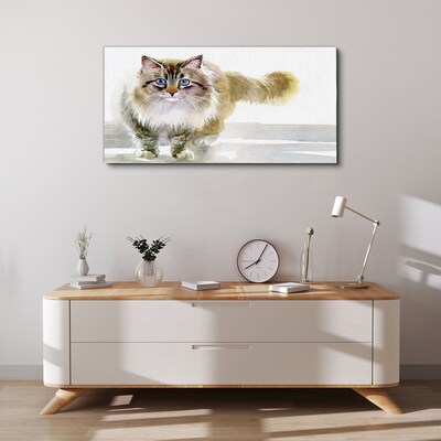 Tableaux sur verre Vanille floral brun jaune