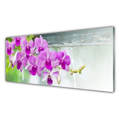 Tableaux sur verre Fleurs floral rose