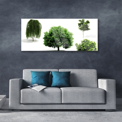 Tableaux sur verre Arbres nature brun vert