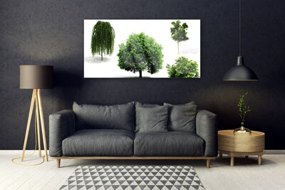 Tableaux sur verre Arbres nature brun vert