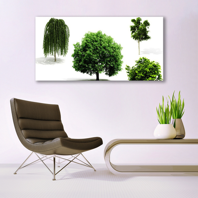 Tableaux sur verre Arbres nature brun vert