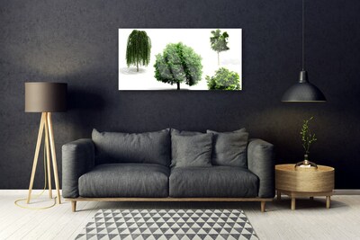 Tableaux sur verre Arbres nature brun vert