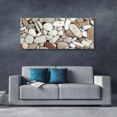 Tableaux sur verre Pierres art blanc gris brun