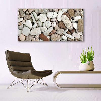 Tableaux sur verre Pierres art blanc gris brun