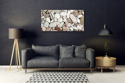 Tableaux sur verre Pierres art blanc gris brun