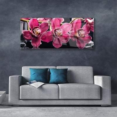 Tableaux sur verre Fleurs floral rouge