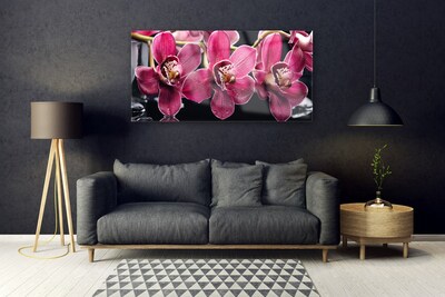 Tableaux sur verre Fleurs floral rouge