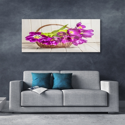 Tableaux sur verre Fleurs floral rose