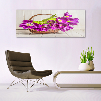 Tableaux sur verre Fleurs floral rose