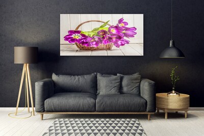 Tableaux sur verre Fleurs floral rose