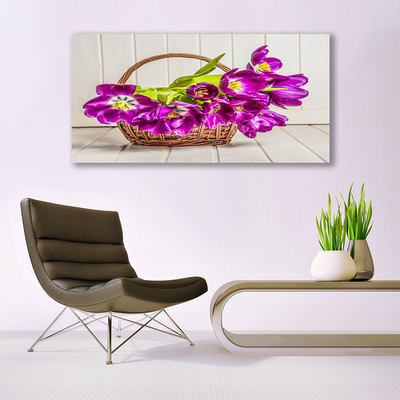 Tableaux sur verre Fleurs floral rose