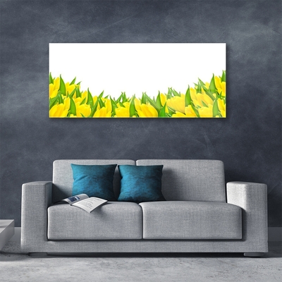 Tableaux sur verre Fleurs floral jaune