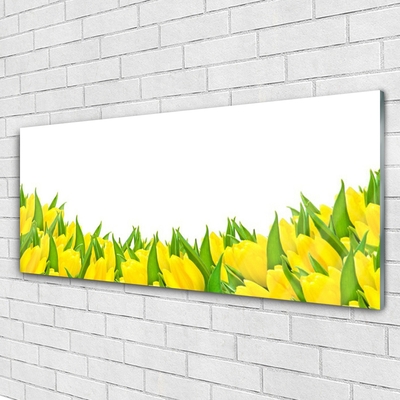 Tableaux sur verre Fleurs floral jaune