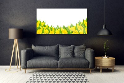 Tableaux sur verre Fleurs floral jaune