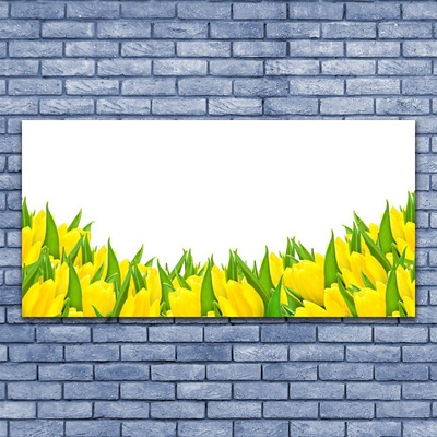 Tableaux sur verre Fleurs floral jaune